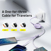 Fast Charging 3-in-1 Data Cable (Type-C + Micro USB + Lightning)