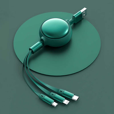 Fast Charging 3-in-1 Data Cable (Type-C + Micro USB + Lightning)